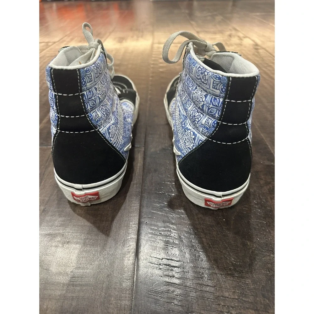 VANS Sk8 Hi Bolt, Liquify Black Blue White, Mens‎ US Size 11.5 High Top Colorful